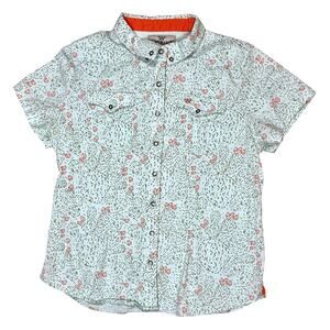 King Ranch Womens Western Snap Shirt Vented Size XL Cactus